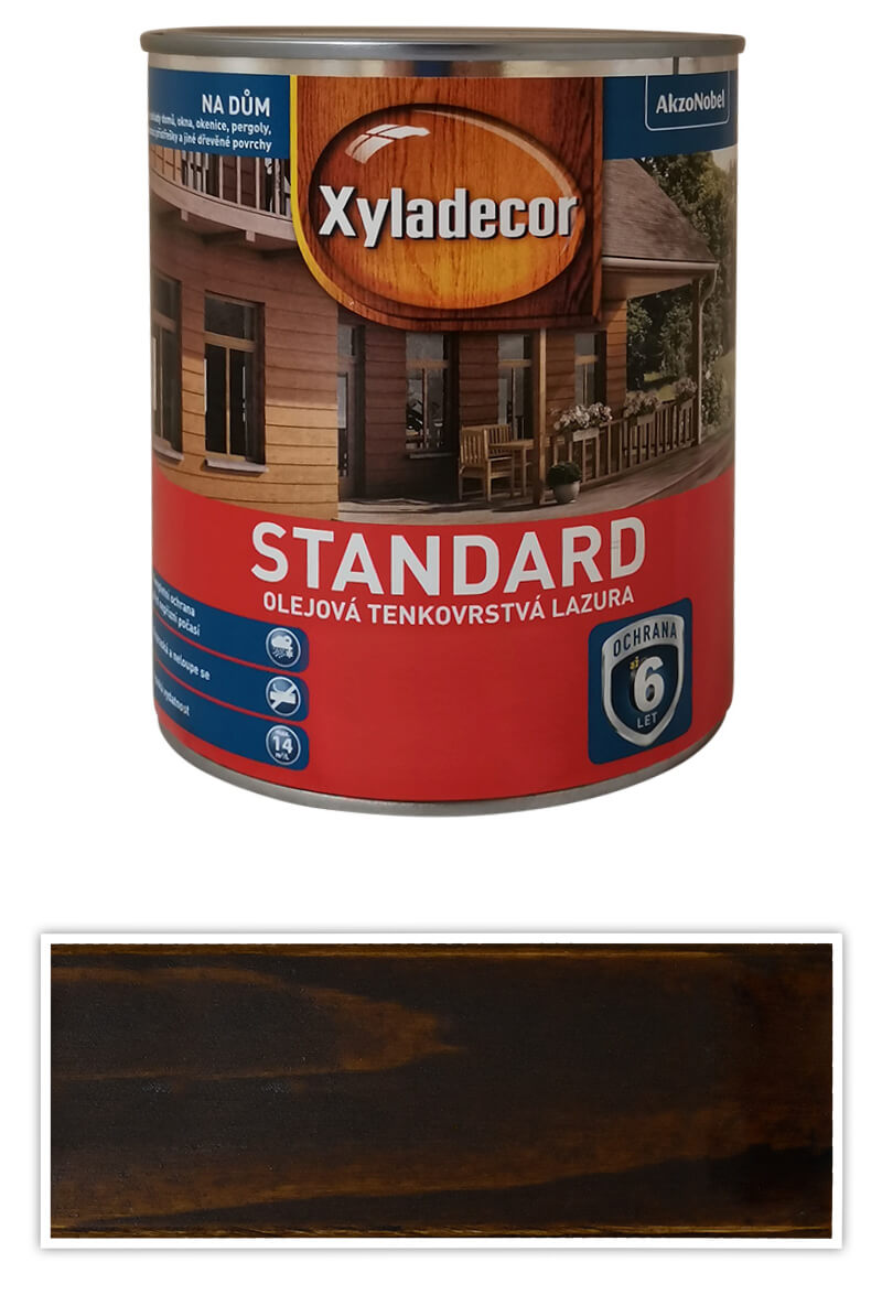 XYLADECOR Standard - olejová tenkovrstvá lazura na dřevo 0.75 l Palisandr XYLADECOR