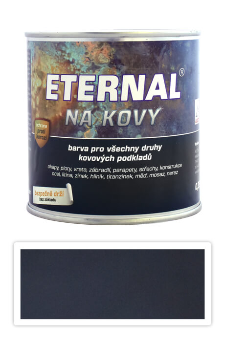 ETERNAL Na kovy - antikorozní barva na kov 0.7 l Černá 413 ETERNAL