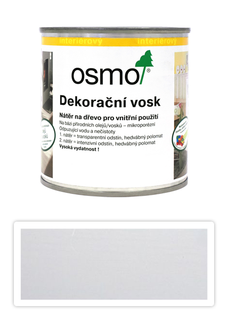 OSMO Dekorační vosk intenzivní odstíny 0.375 l Bílý mat 3186 OSMO