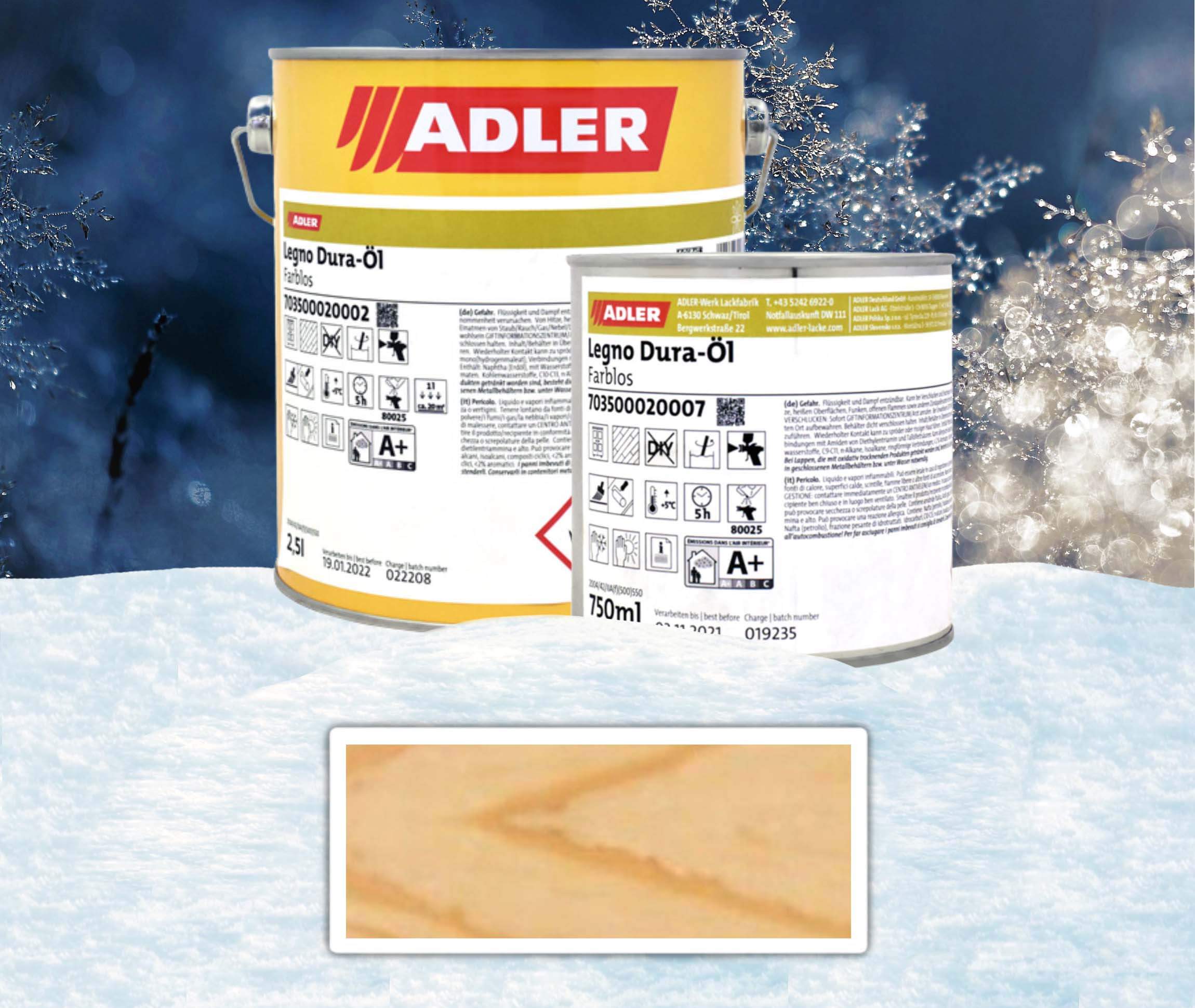 ADLER SADA - legno Dura olej 2.5 l Bezbarvý + 0.75 l ZDARMA ADLER