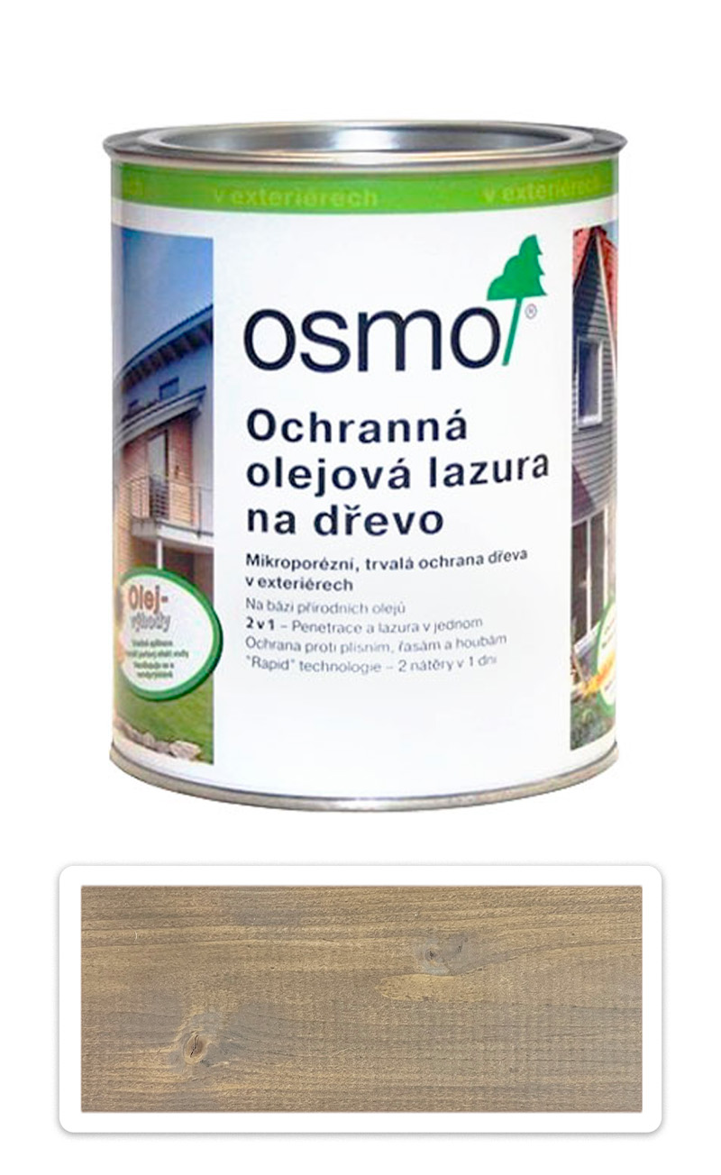 OSMO Ochranná olejová lazura 0.75 l Šedá kůra 726 OSMO