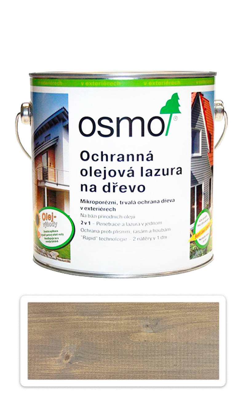 OSMO Ochranná olejová lazura 2.5 l Šedá kůra 726 OSMO