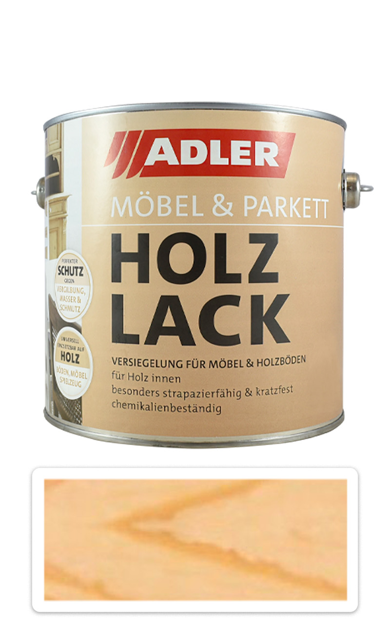 ADLER Holzlack - vodou ředitelný lak 2.5 l Matný ADLER