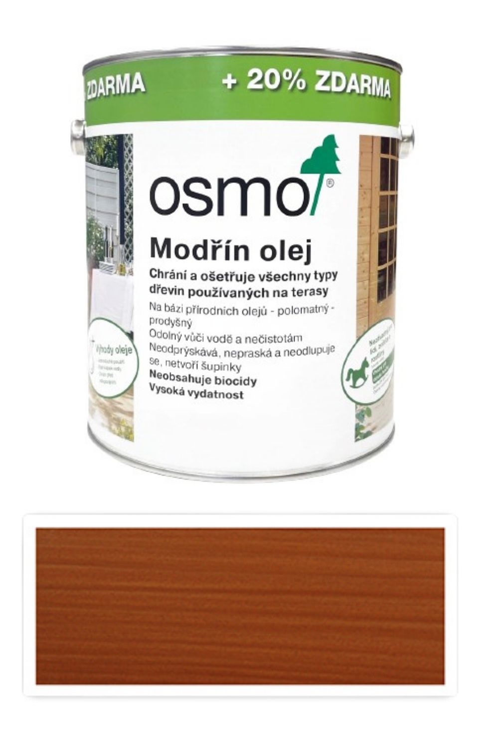 OSMO Speciální olej na terasy 3 l Modřín 009 (20 % zdarma) OSMO