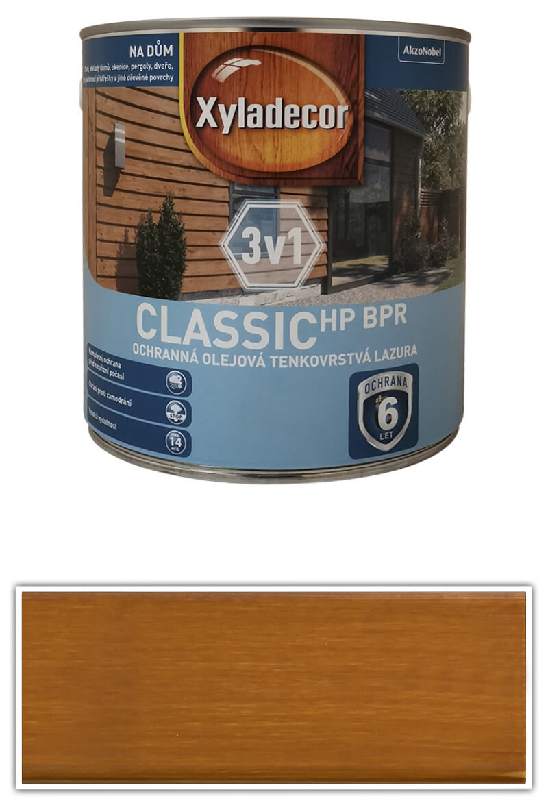 XYLADECOR Classic HP BPR 3v1 - ochranná olejová tenkovrstvá lazura na dřevo 2.5 l Pinie XYLADECOR