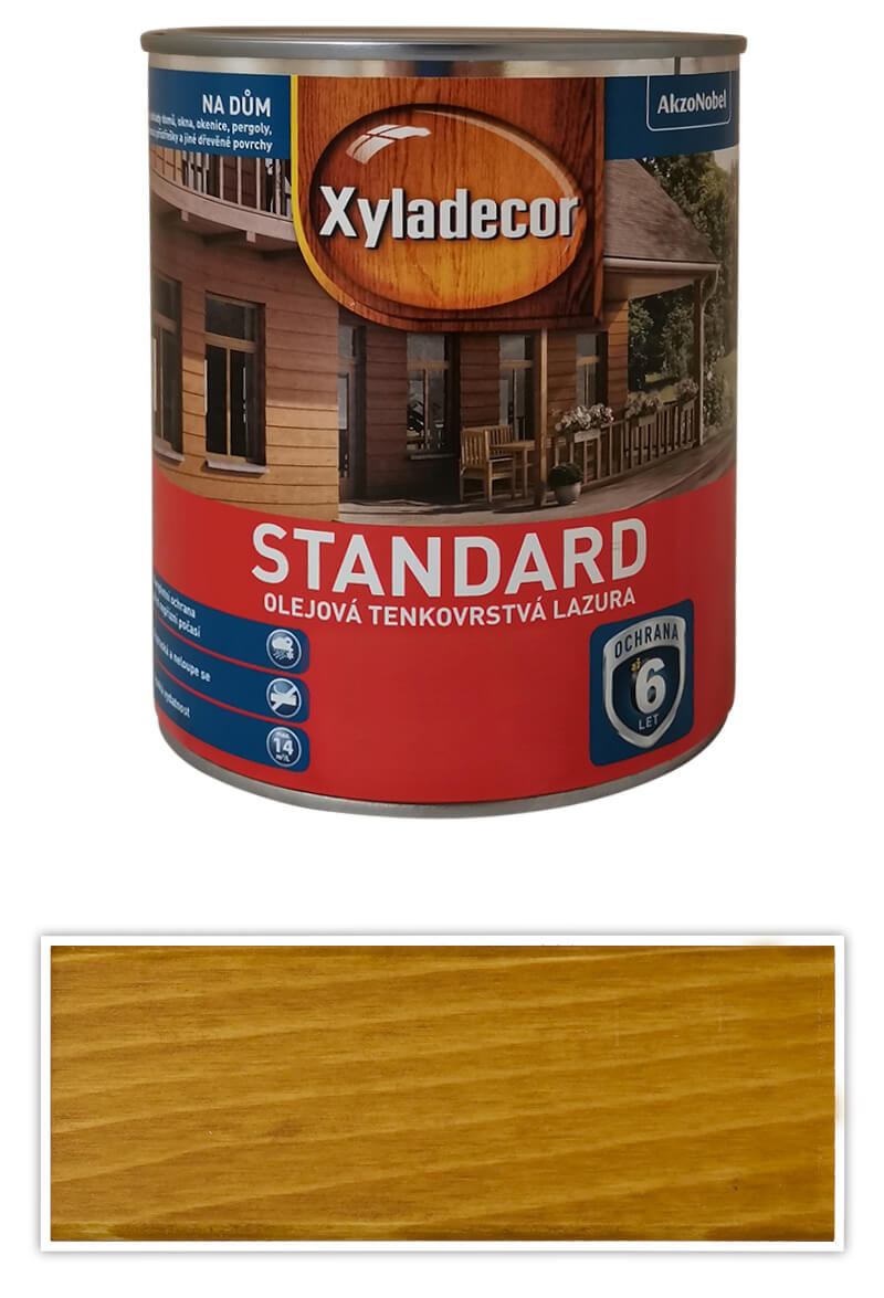 XYLADECOR Standard - olejová tenkovrstvá lazura na dřevo 0.75 l Dub XYLADECOR