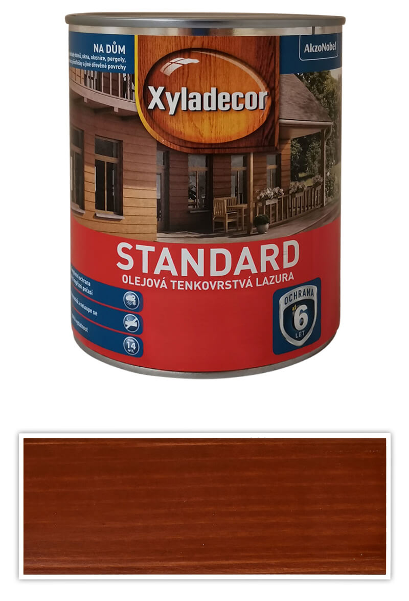 XYLADECOR Standard - olejová tenkovrstvá lazura na dřevo 0.75 l Mahagon XYLADECOR