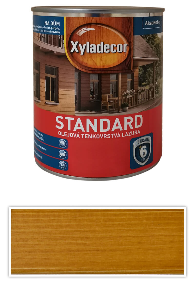 XYLADECOR Standard - olejová tenkovrstvá lazura na dřevo 0.75 l Modřín XYLADECOR