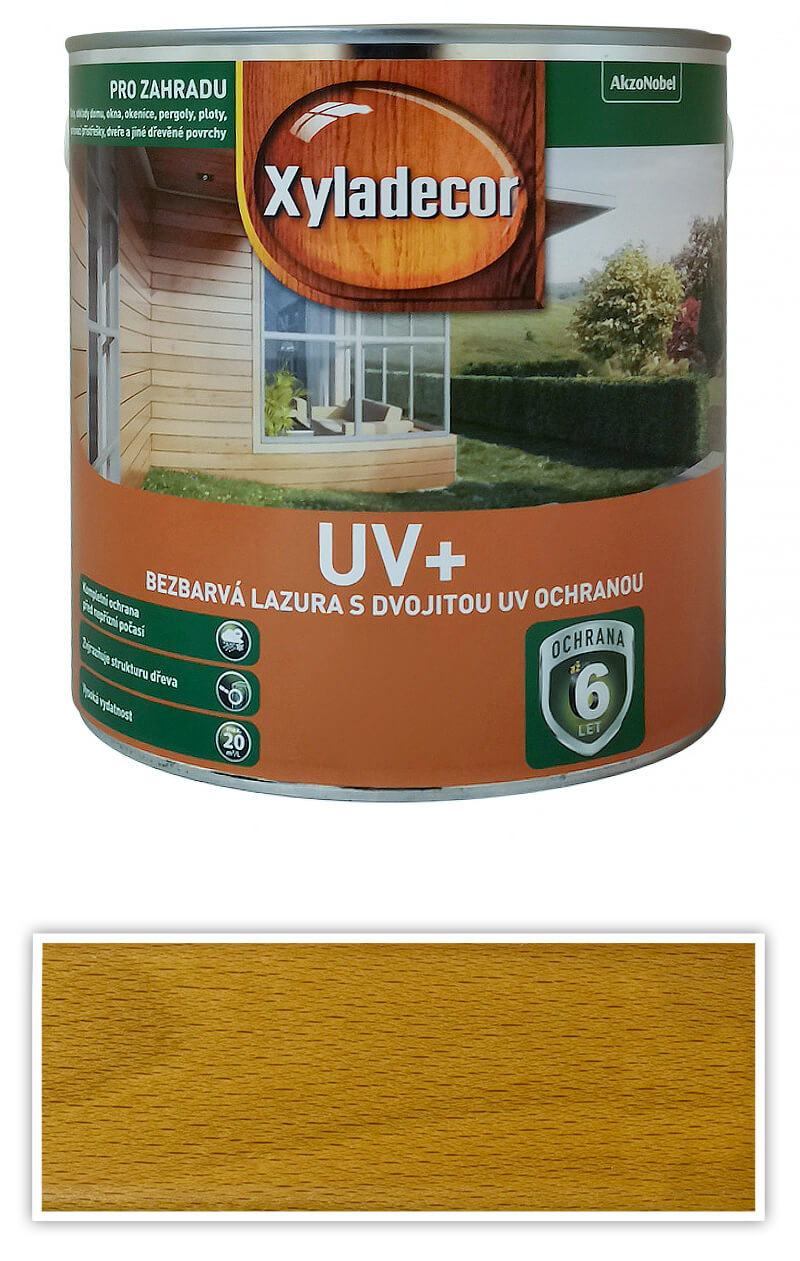 XYLADECOR UV+ bezbarvá lazura s dvojitou UV ochranou 2.5 l XYLADECOR