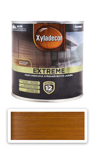 XYLADECOR Extreme - prémiová olejová lazura na dřevo 2.5 l Teak XYLADECOR