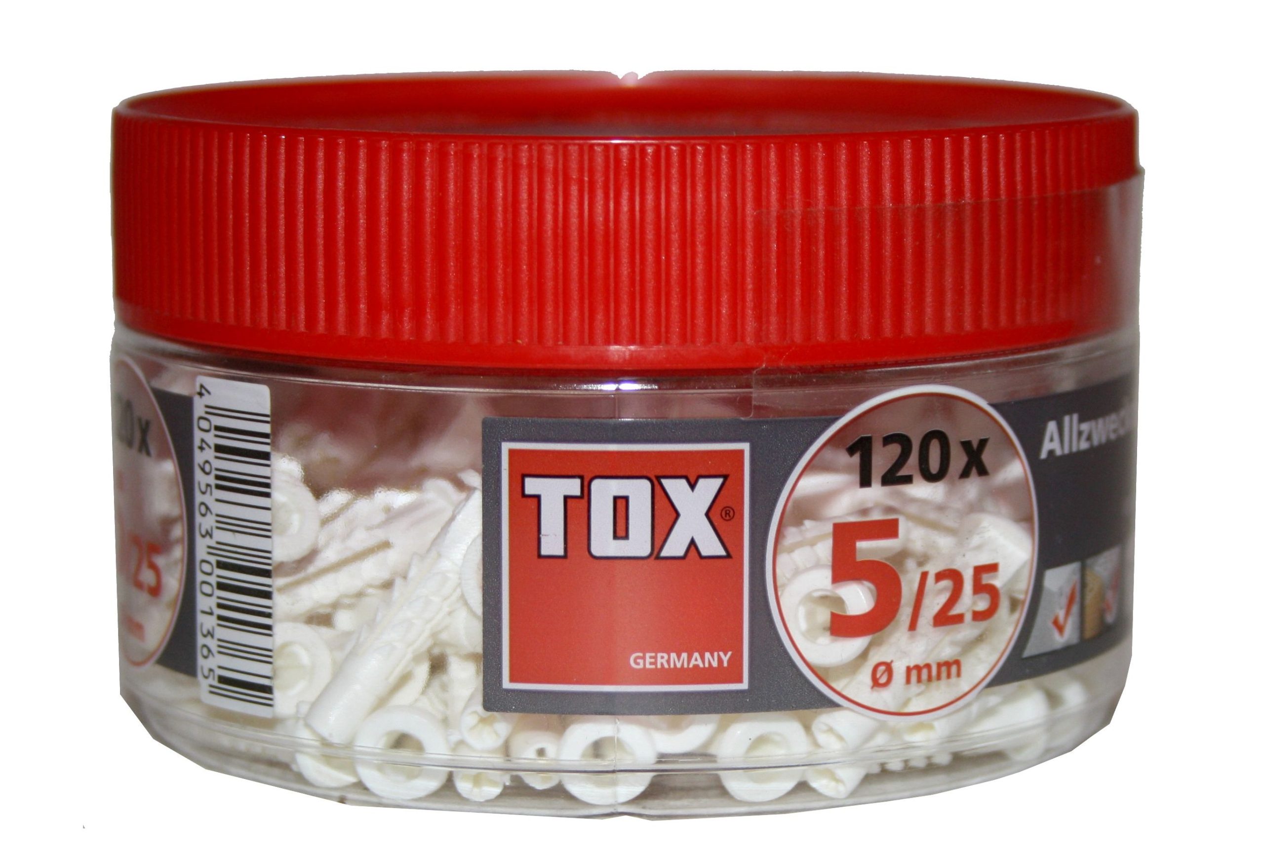 Hmoždinka TOX universální 4AS-K DECO 5x25mm - plastový box TOX