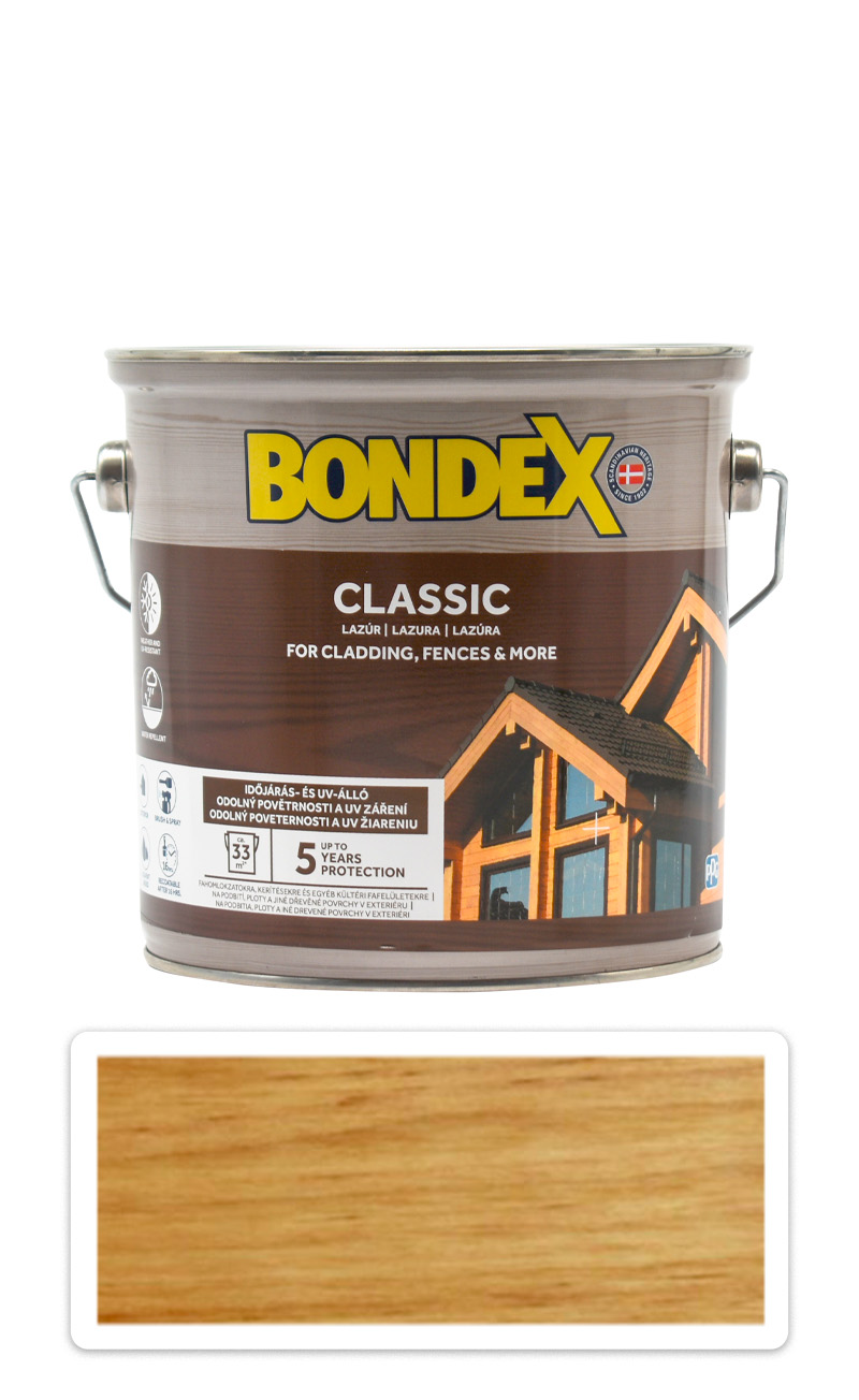 BONDEX Classic - matná tenkovrstvá syntetická lazura 5 l Kaštan BONDEX