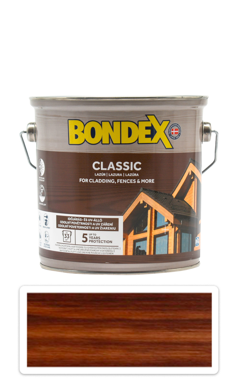 BONDEX Classic - matná tenkovrstvá syntetická lazura 2.5 l Palisandr BONDEX