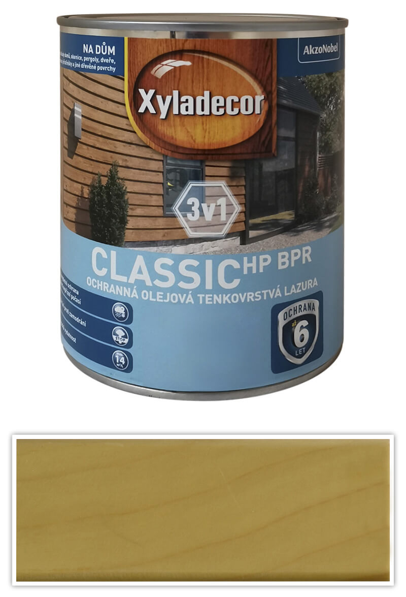 XYLADECOR Classic HP BPR 3v1 - ochranná olejová tenkovrstvá lazura na dřevo 0.75 l Bezbarvý XYLADECOR