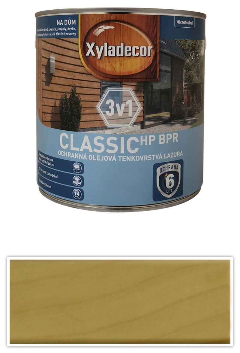 XYLADECOR Classic HP BPR 3v1 - ochranná olejová tenkovrstvá lazura na dřevo 2.5 l Bezbarvý XYLADECOR