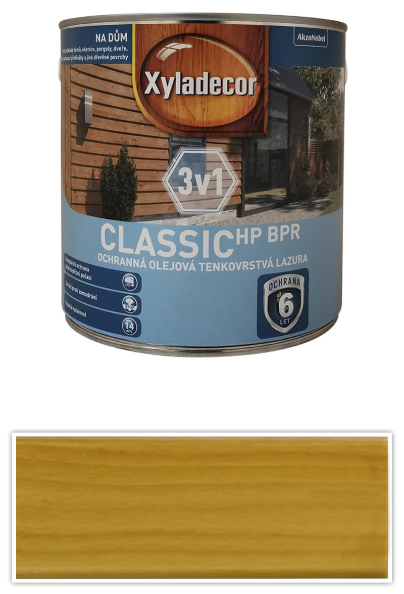 XYLADECOR Classic HP BPR 3v1 - ochranná olejová tenkovrstvá lazura na dřevo 2.5 l Cedr XYLADECOR