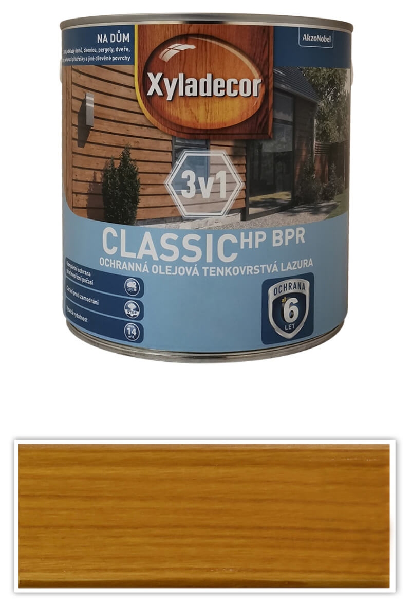 XYLADECOR Classic HP BPR 3v1 - ochranná olejová tenkovrstvá lazura na dřevo 2.5 l Borovice XYLADECOR