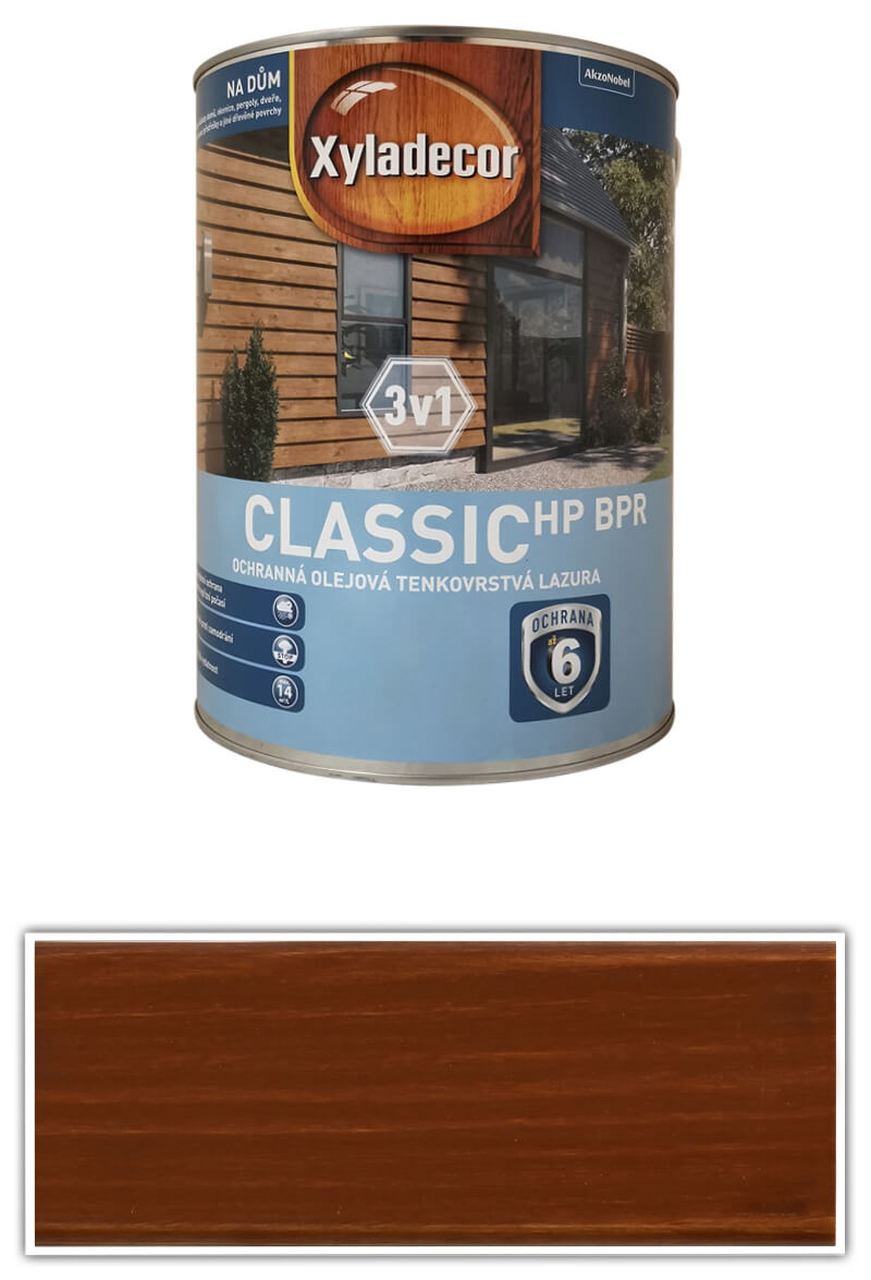 XYLADECOR Classic HP BPR 3v1 - ochranná olejová tenkovrstvá lazura na dřevo 5 l Mahagon XYLADECOR