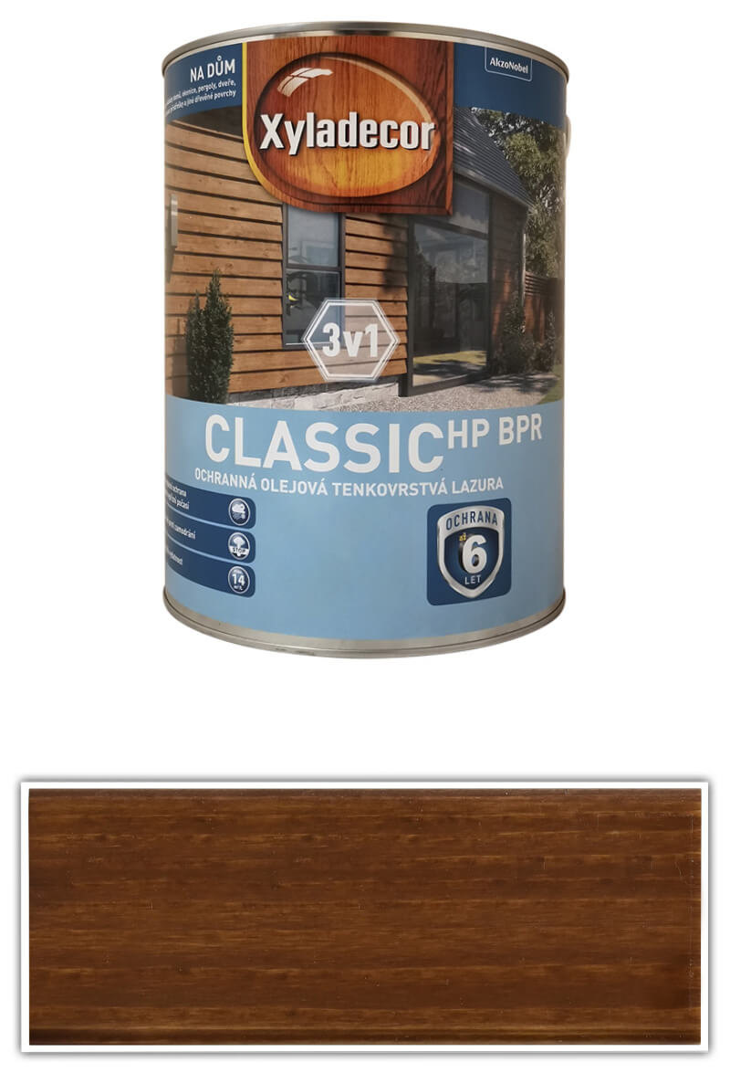 XYLADECOR Classic HP BPR 3v1 - ochranná olejová tenkovrstvá lazura na dřevo 5 l Teak XYLADECOR