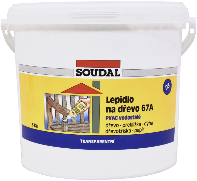 SOUDAL Lepidlo na dřevo 67A vodostálé 5kg SOUDAL