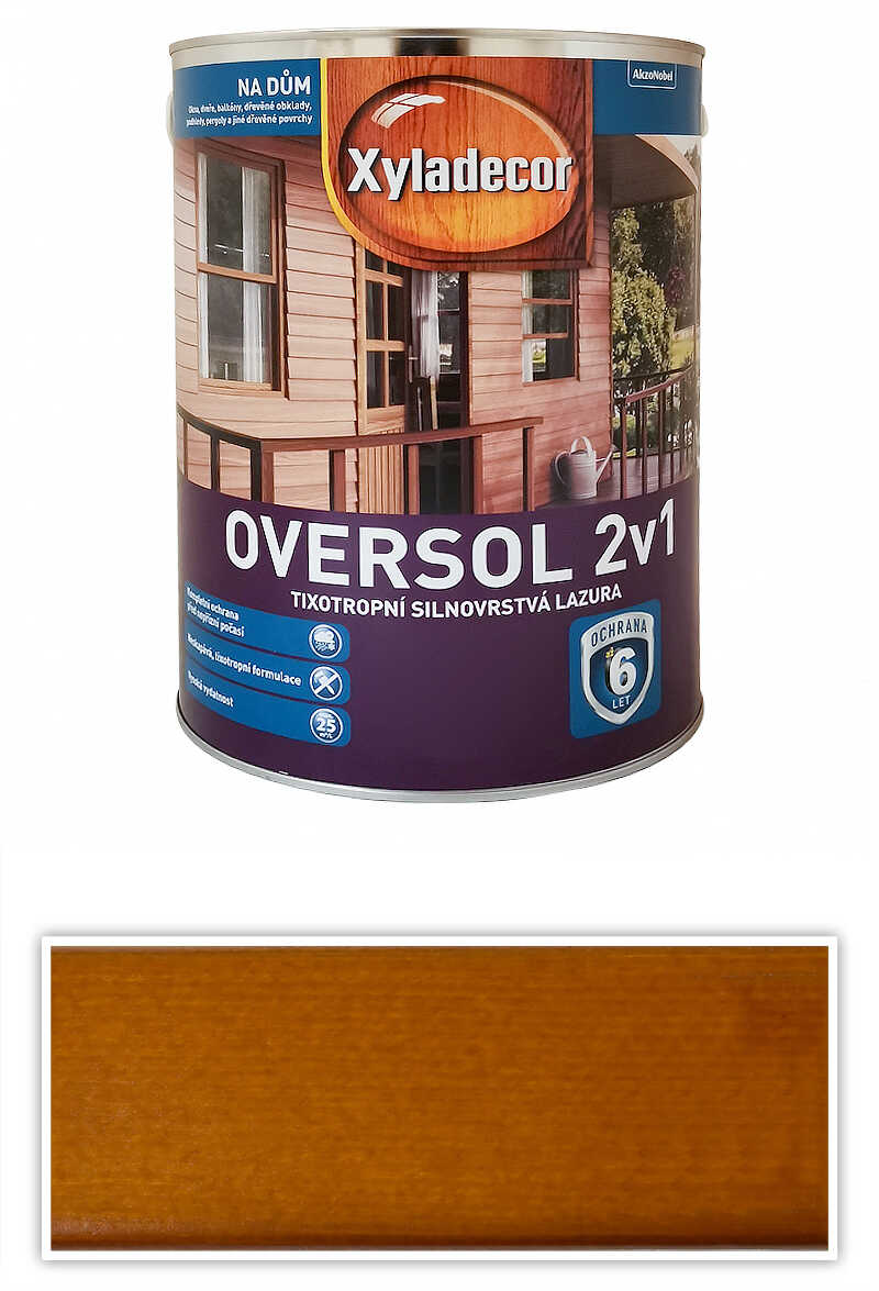 XYLADECOR Oversol 2v1 - tixotropní silnovrstvá lazura na dřevo 5 l Sipo XYLADECOR