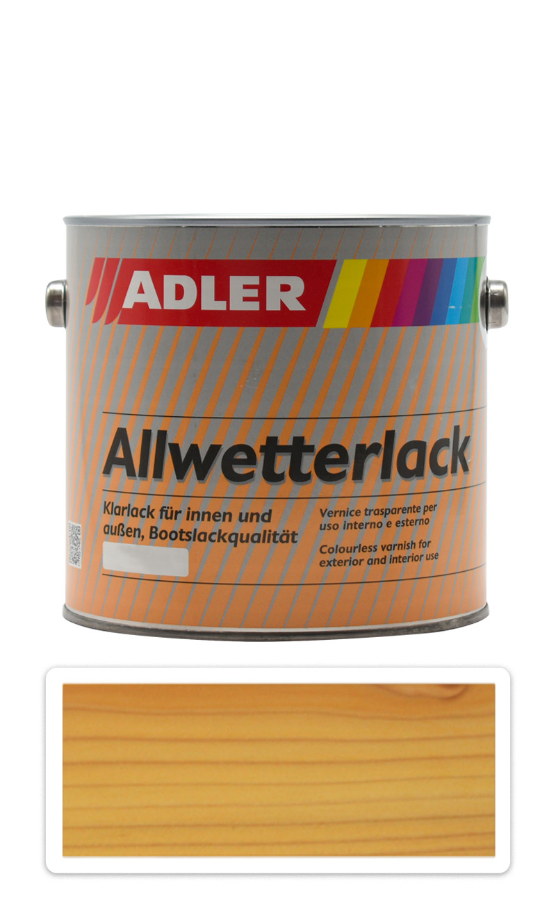 ADLER Allwetterlack - lodní lak z umělé pryskyřice 2.5 l Bezbarvý mat 50023 ADLER