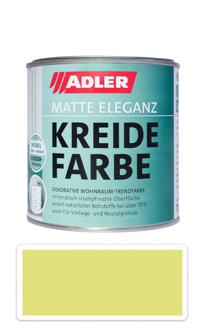 ADLER Kreidefarbe - univerzální vodou ředitelná křídová barva do interiéru 0.75 l Frauenmantel ADLER