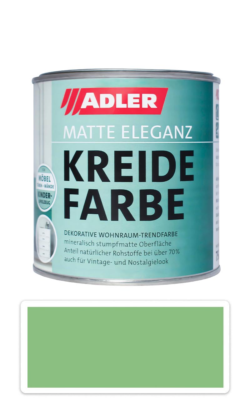 ADLER Kreidefarbe - univerzální vodou ředitelná křídová barva do interiéru 0.75 l Gipfelbuch ADLER