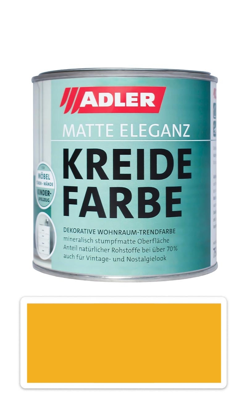 ADLER Kreidefarbe - univerzální vodou ředitelná křídová barva do interiéru 0.75 l Goldrute ADLER