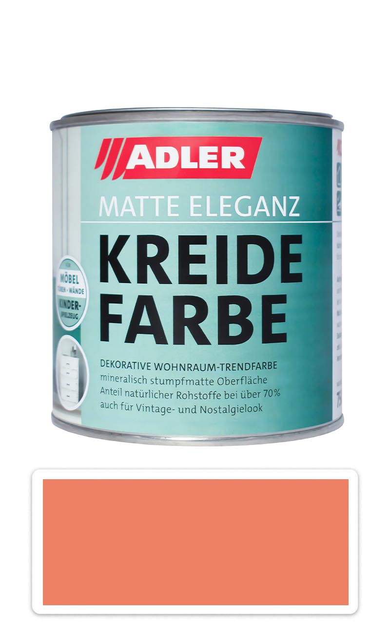 ADLER Kreidefarbe - univerzální vodou ředitelná křídová barva do interiéru 0.75 l Hüttenzauber ADLER