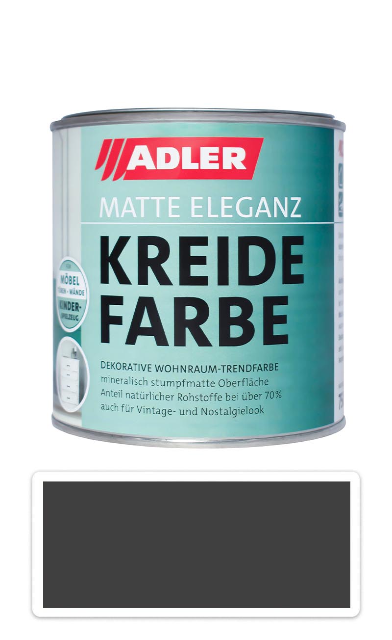 ADLER Kreidefarbe - univerzální vodou ředitelná křídová barva do interiéru 0.75 l Kohlrabe ADLER