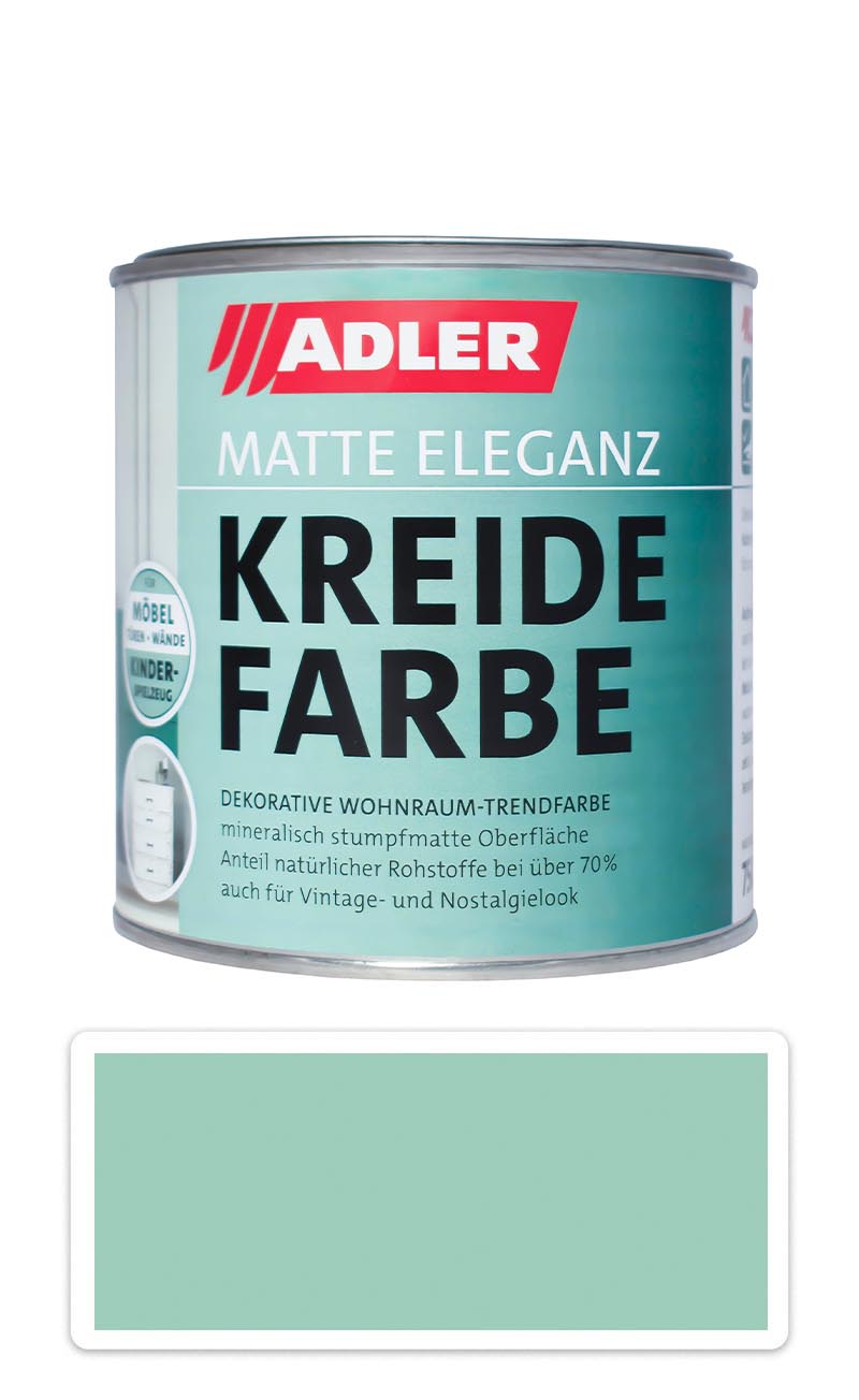 ADLER Kreidefarbe - univerzální vodou ředitelná křídová barva do interiéru 0.375 l Wanderkarte ADLER