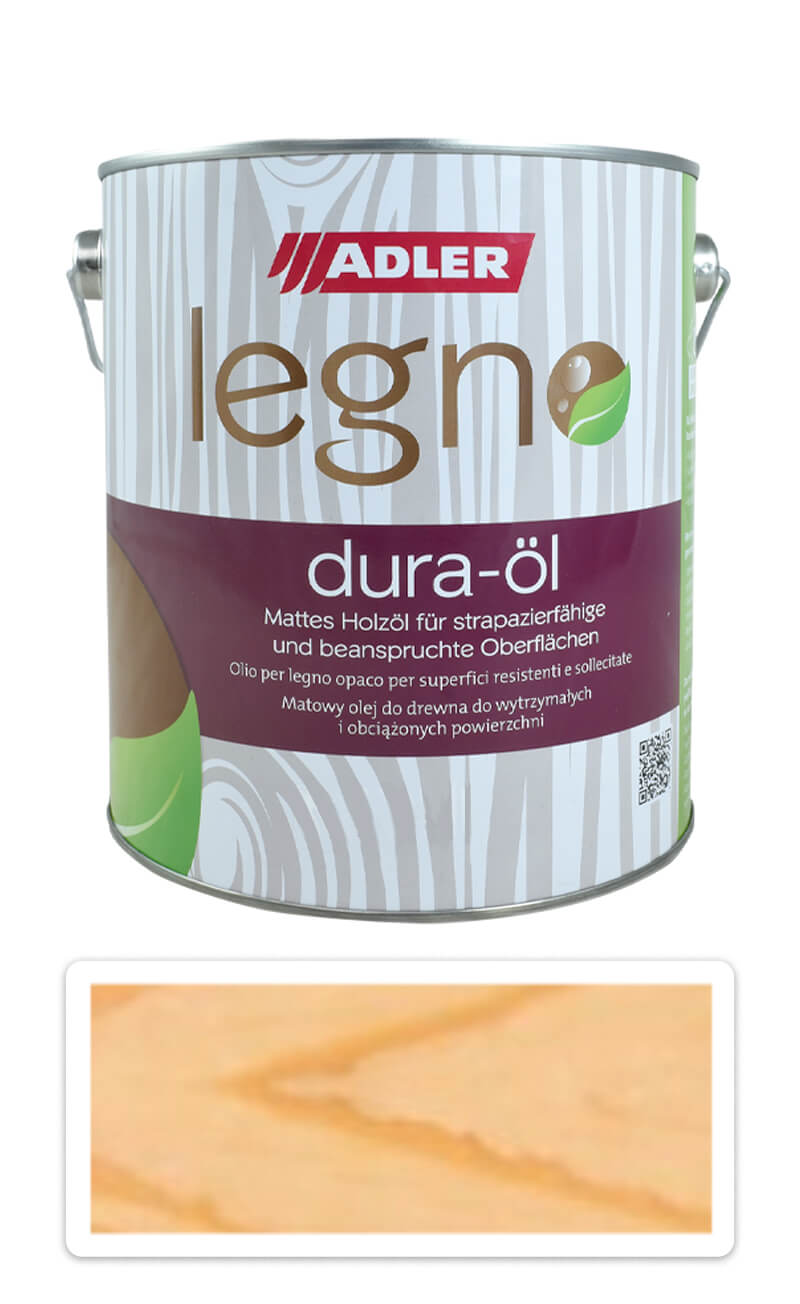 ADLER Legno Dura-Öl - rychleschnoucí olej pro namáhané plochy v interiéru 2.5 l Bezbarvý ADLER