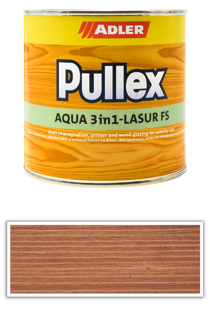 ADLER Pullex Aqua 3in1-Lasur FS - tenkovrstvá matná lazura na dřevo v exteriéru 0.75 l Ořech ADLER