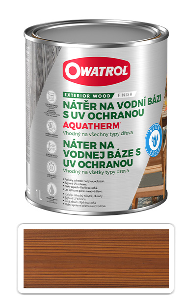 OWATROL Aquatherm - UV ochranný nátěr na dřevěné povrchy v interiéru a exteriéru 1 l Honey OWATROL