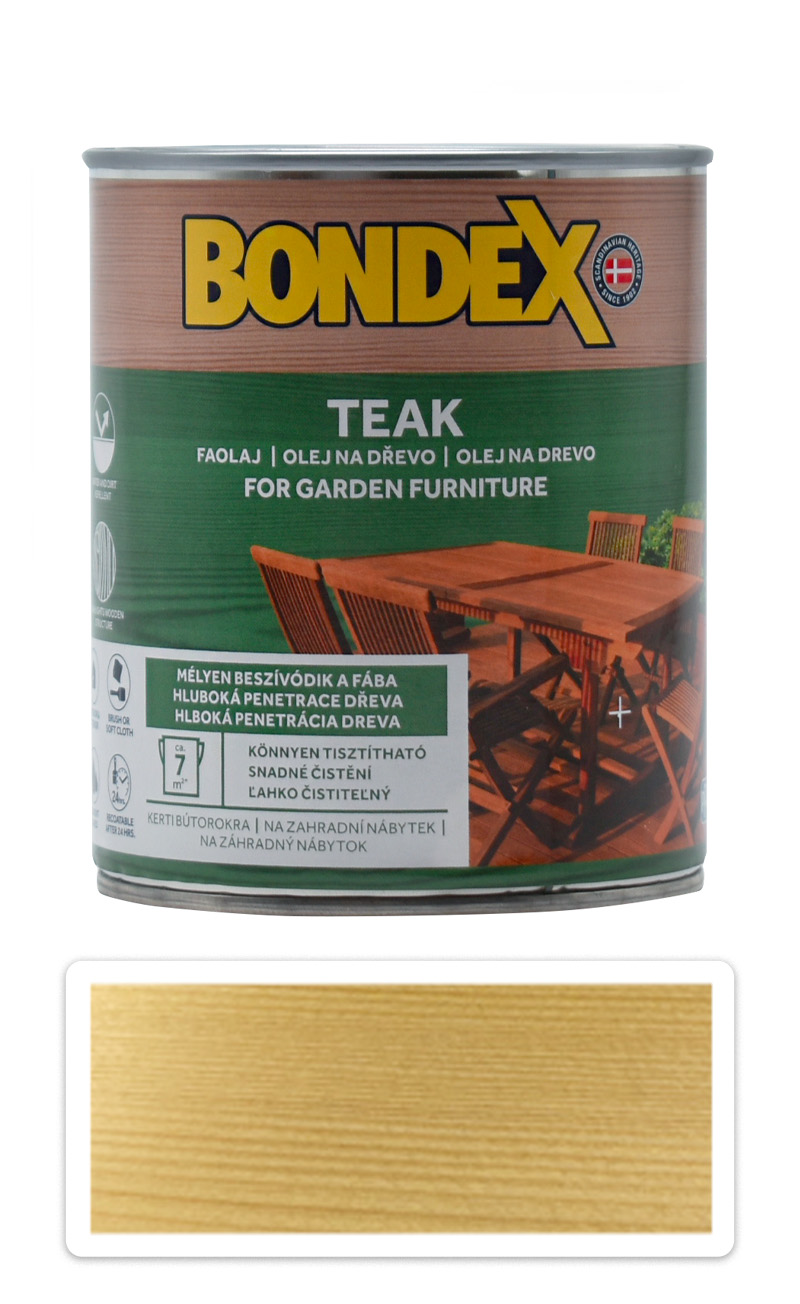 BONDEX Teak - syntetický teakový olej na dřevo v interiéru a exteriéru 2.5 l Bezbarvý BONDEX