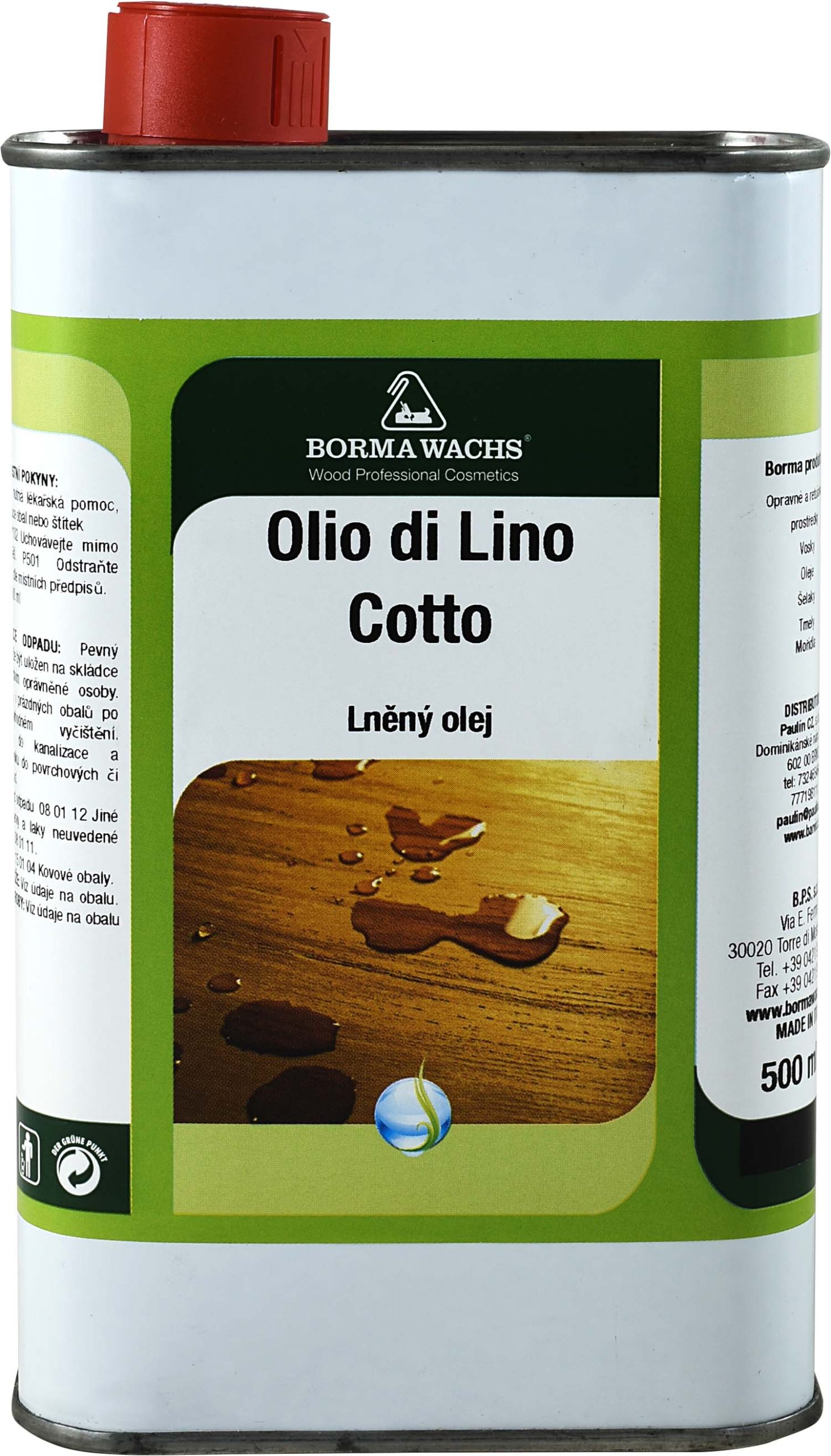 BORMA Olio Di Lino Cotto - lněný olej 0.5 l BORMA