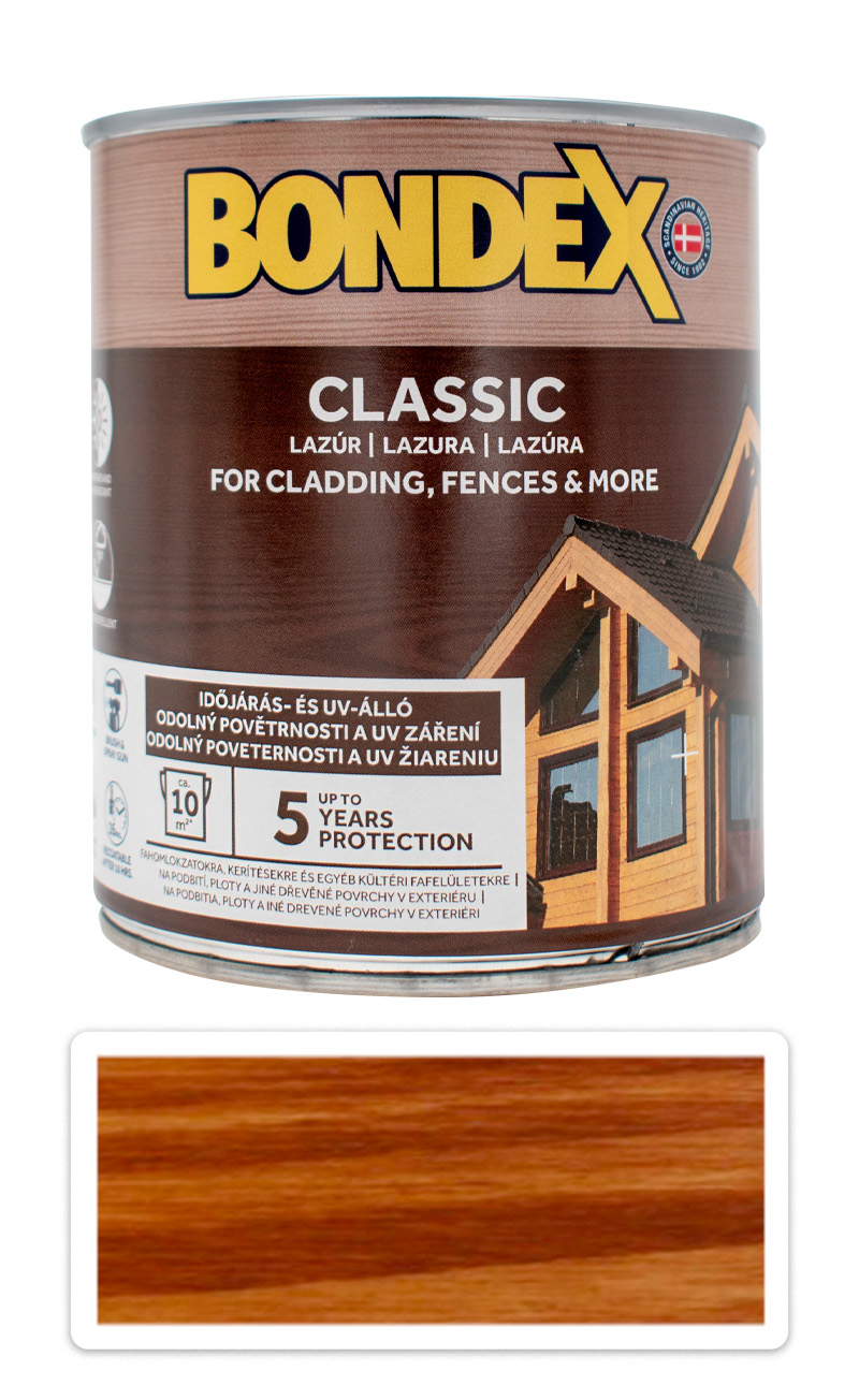 BONDEX Classic - matná tenkovrstvá syntetická lazura 0.75 l Redwood BONDEX