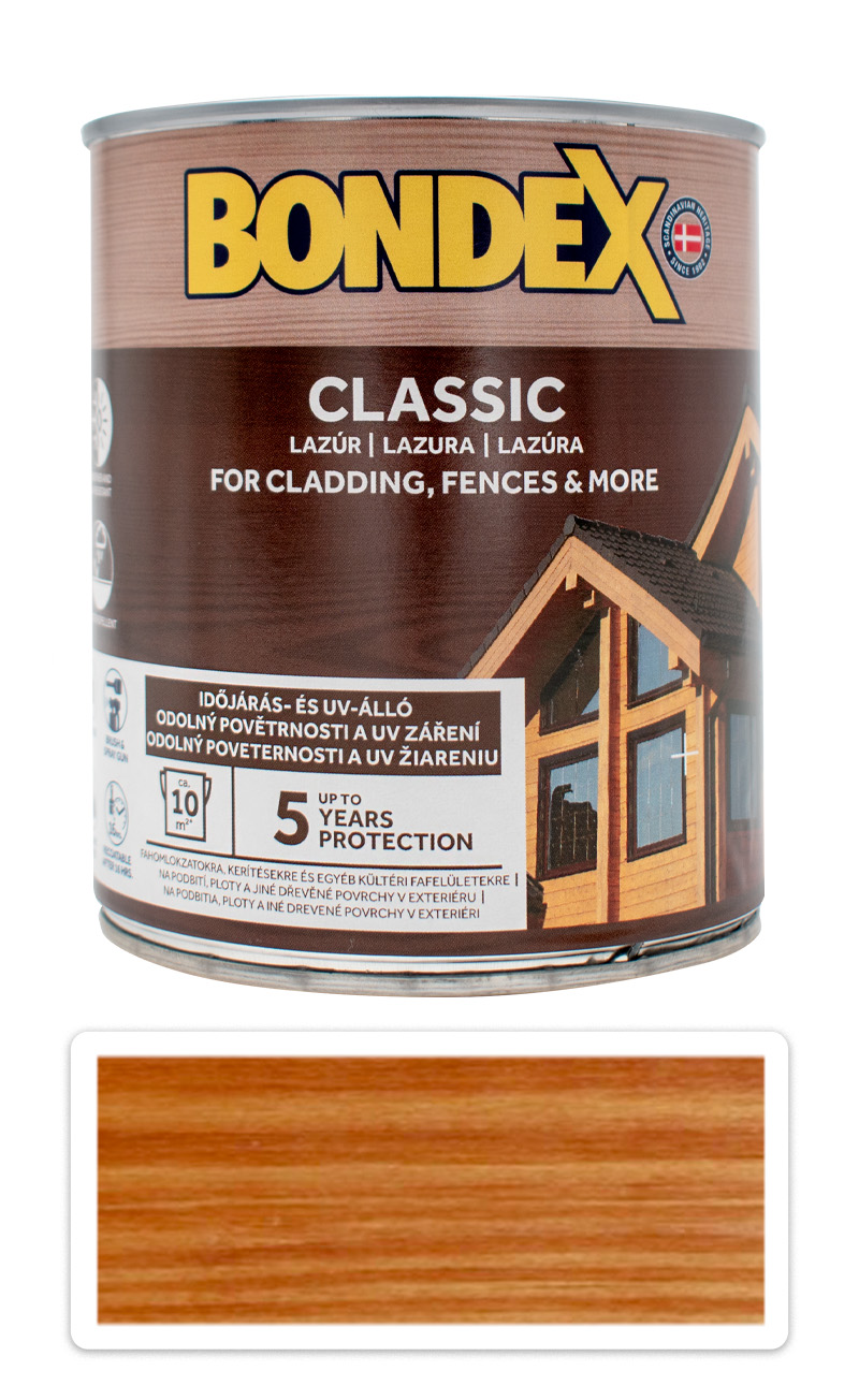 BONDEX Classic - matná tenkovrstvá syntetická lazura 0.75 l Teak BONDEX