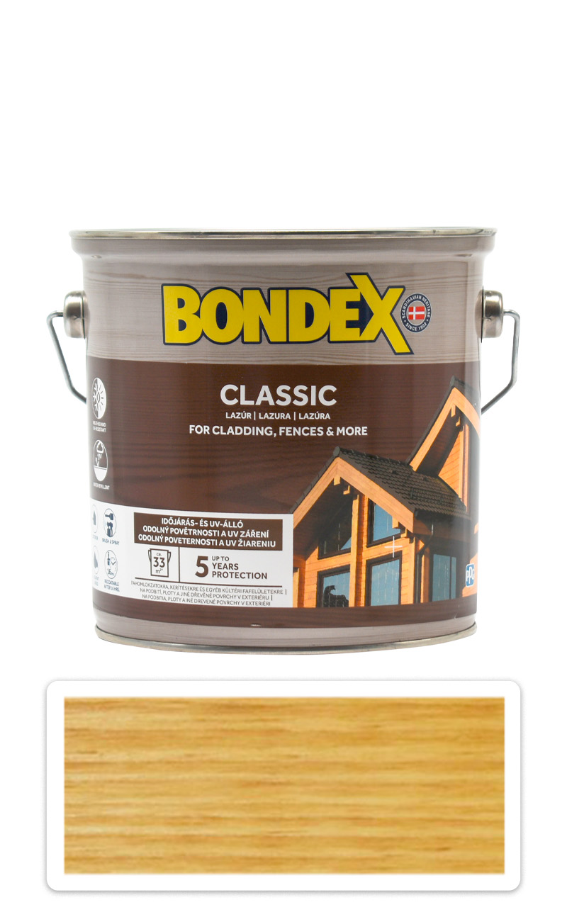 BONDEX Classic - matná tenkovrstvá syntetická lazura 2.5 l Dub BONDEX