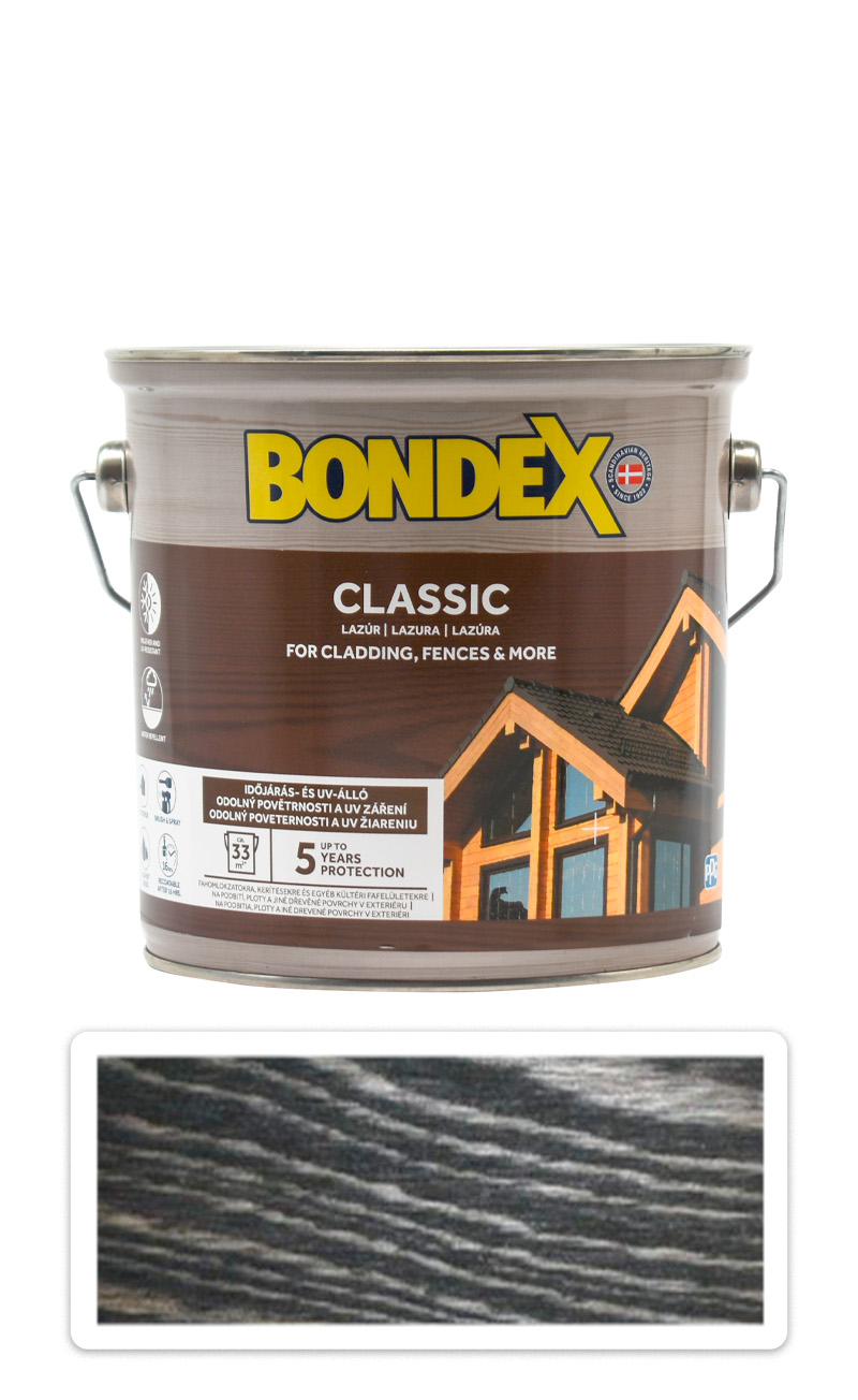 BONDEX Classic - matná tenkovrstvá syntetická lazura 2.5l Eben BONDEX