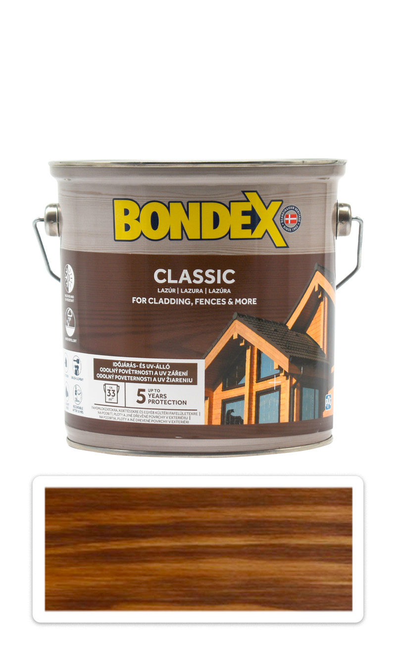 BONDEX Classic - matná tenkovrstvá syntetická lazura 2.5 l Ořech BONDEX