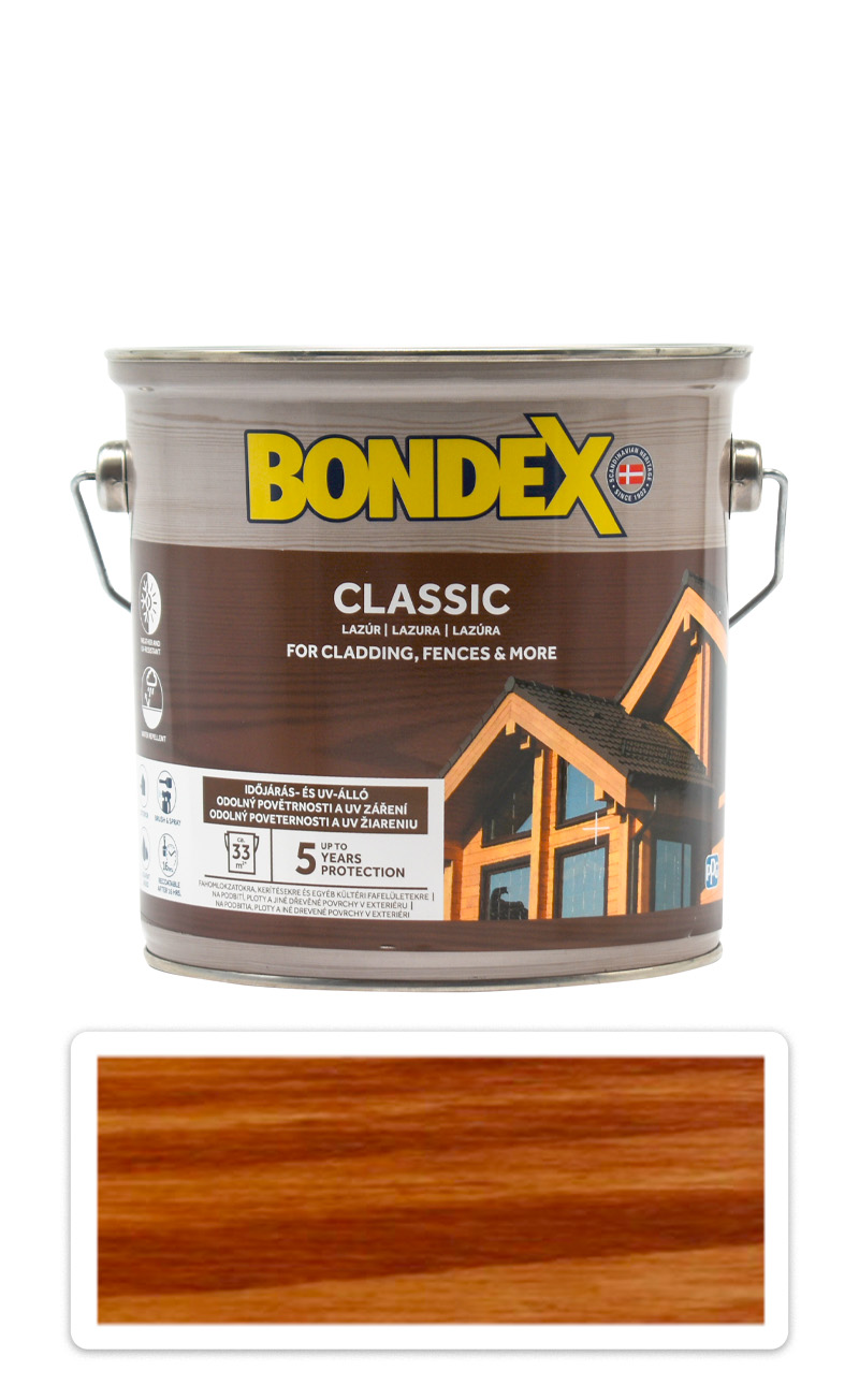 BONDEX Classic - matná tenkovrstvá syntetická lazura 2.5 l Redwood BONDEX