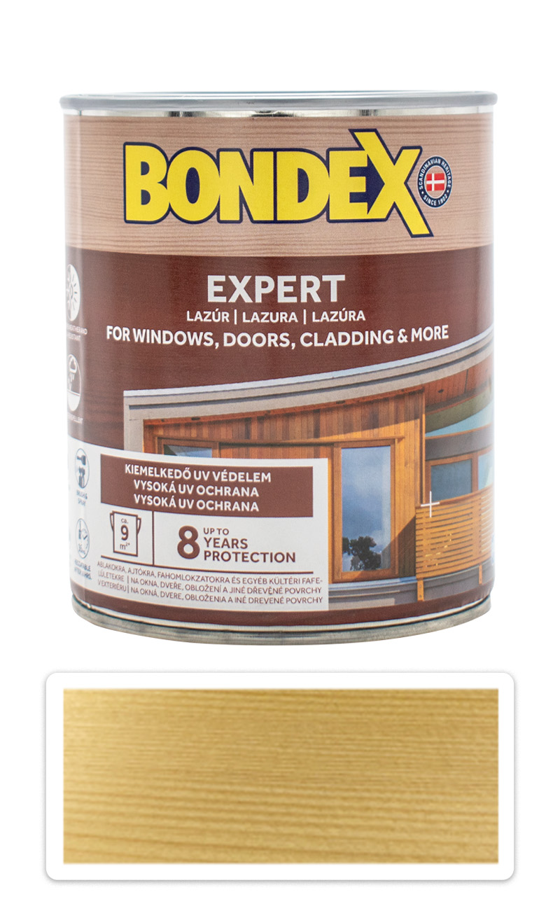 BONDEX Expert - silnovrstvá syntetická lazura na dřevo v exteriéru 0.75 l Bezbarvá BONDEX