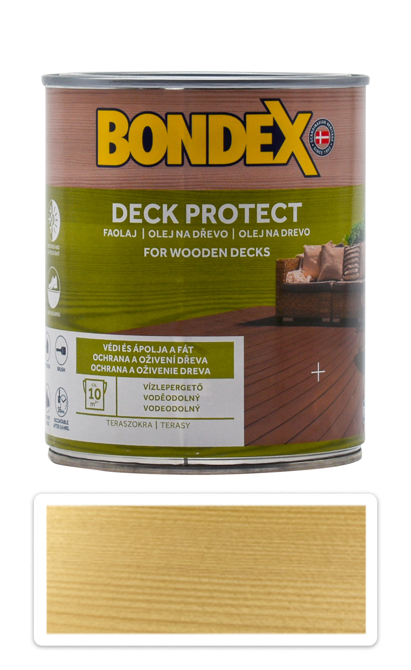 BONDEX Deck Protect - ochranný syntetický olej na dřevo v exteriéru 0.75 l Bezbarvý BONDEX