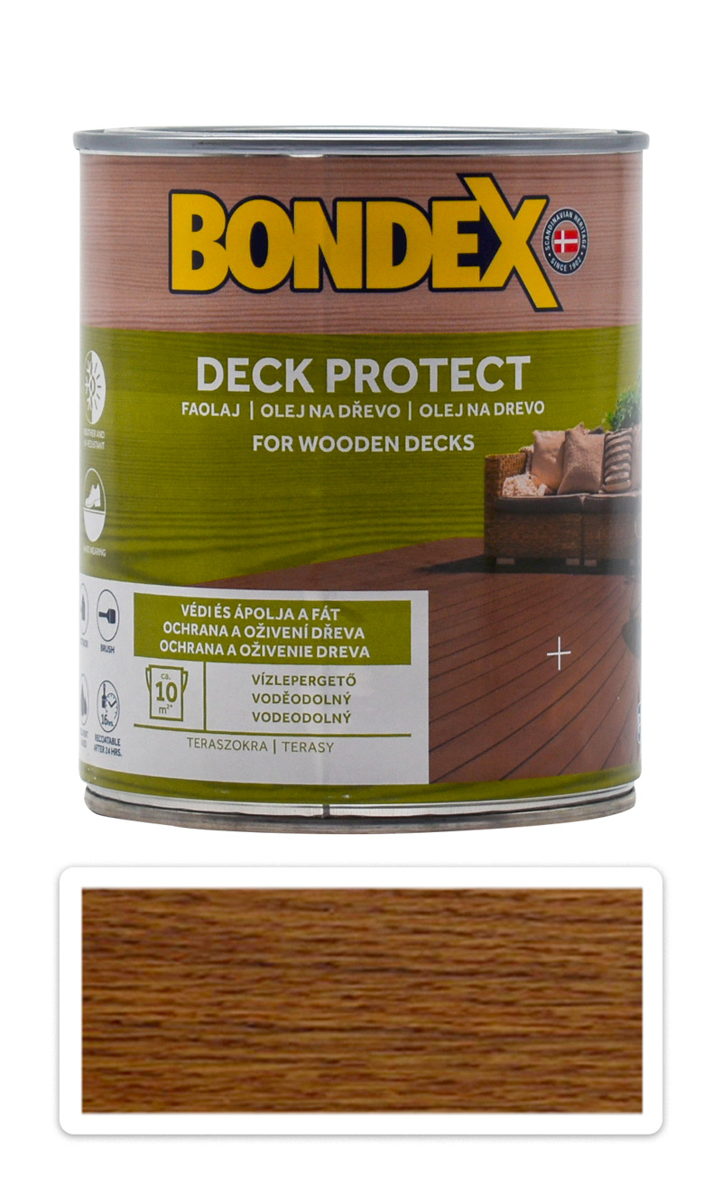 BONDEX Deck Protect - ochranný syntetický olej na dřevo v exteriéru 0.75 l Dub BONDEX