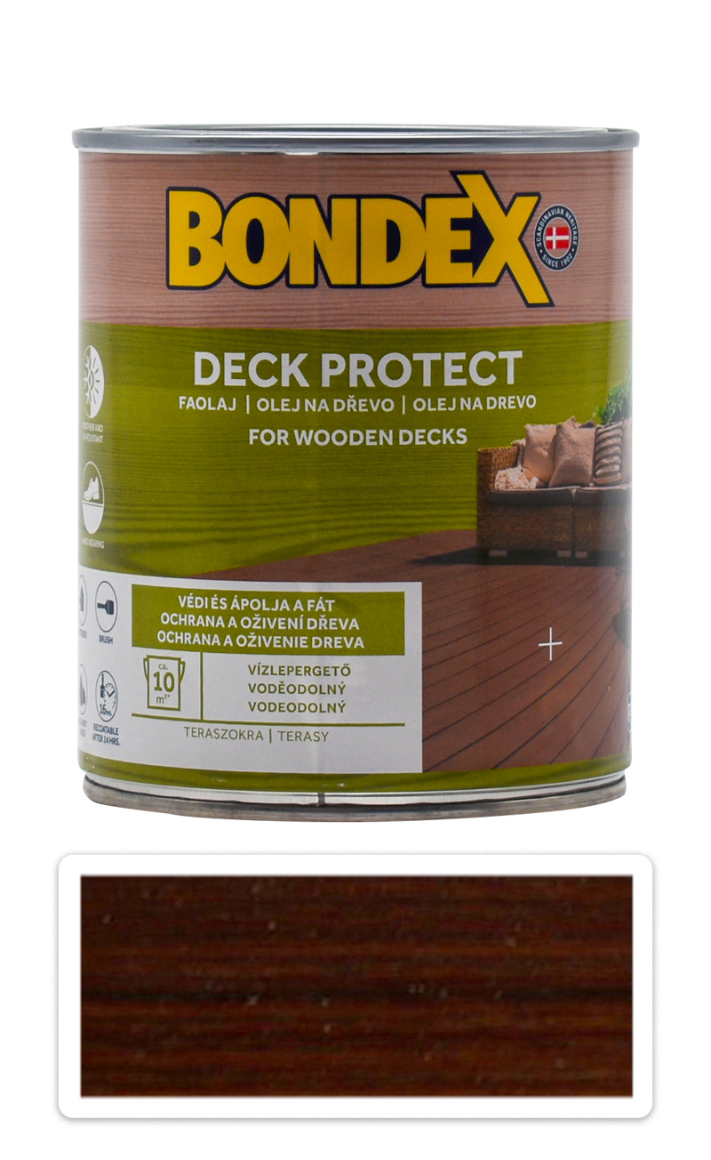 BONDEX Deck Protect - ochranný syntetický olej na dřevo v exteriéru 0.75 l Palisandr BONDEX