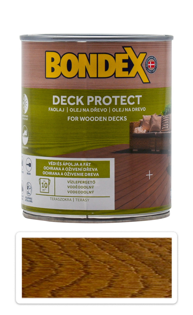 BONDEX Deck Protect - ochranný syntetický olej na dřevo v exteriéru 0.75 l Teak BONDEX