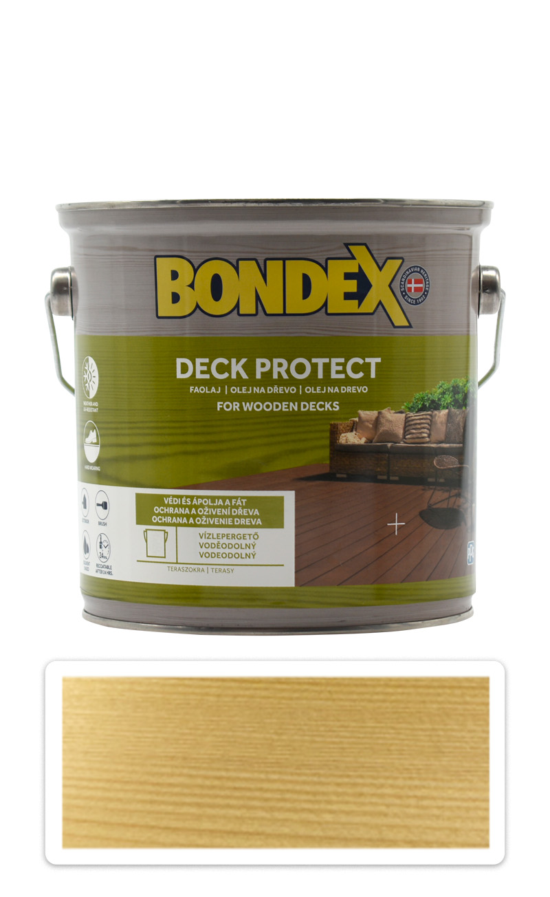 BONDEX Deck Protect - ochranný syntetický olej na dřevo v exteriéru 2.5 l Bezbarvý BONDEX