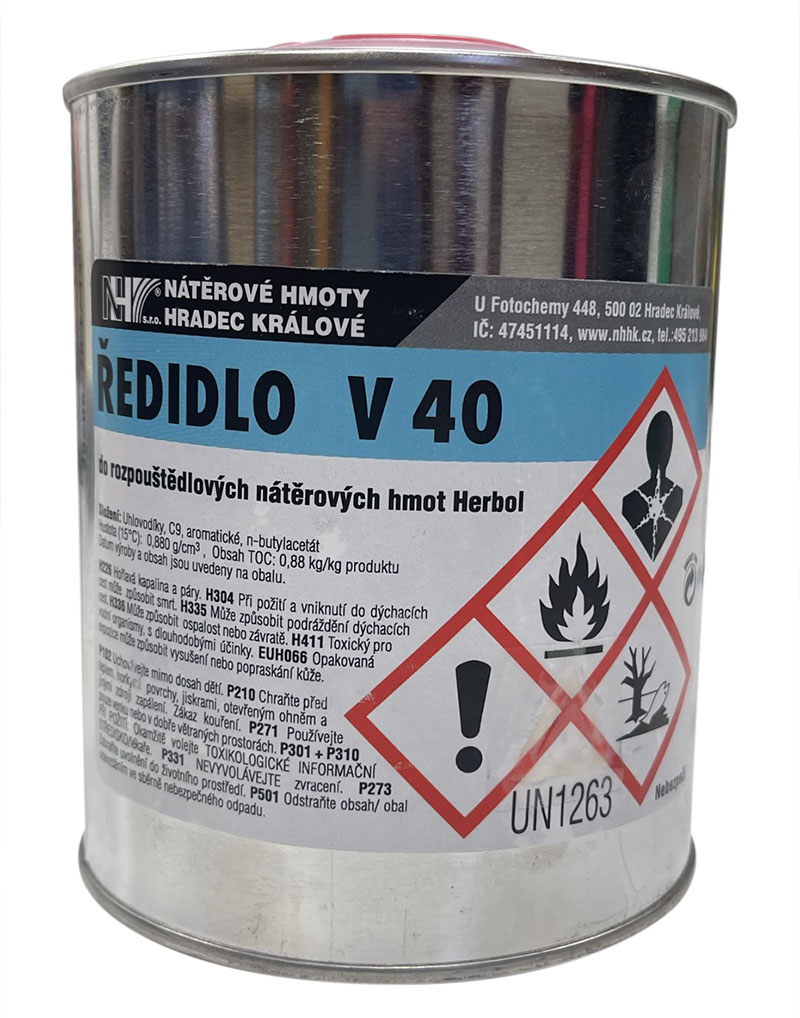 HERBOL Ředidlo V40 0.7 l HERBOL